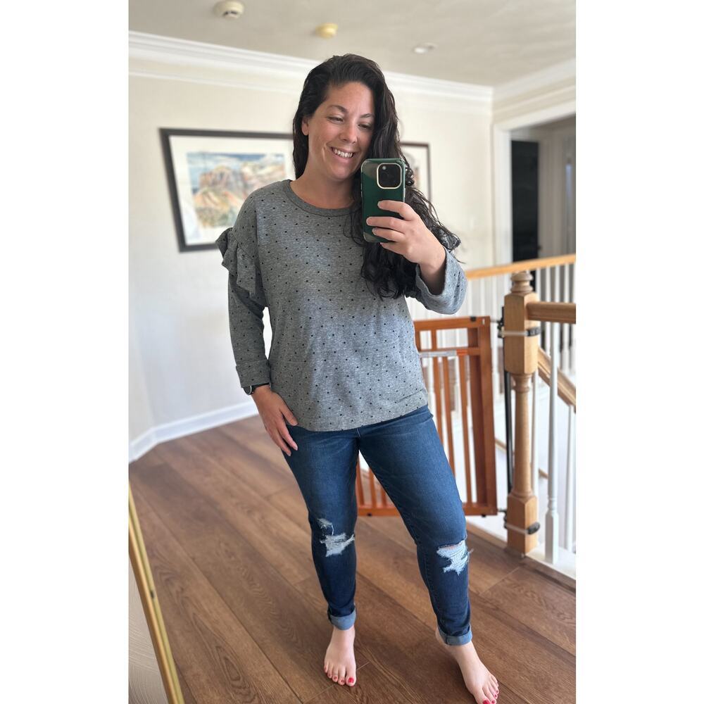 CURRENT/ELLIOTT The Ruffle Sweatshirt Size 2/Medium